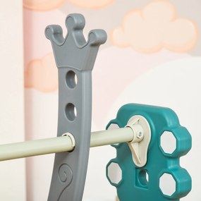 Scivolo per Bambini 152x149x107 cm con Altalena e Canestro Multicolore...