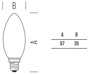 Oliva Stick 470lm 4,5W E14 WW - FR - DIM