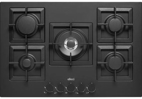 Piano cottura 5 fuochi ELLECI nero griglie in ghisa