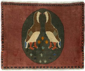 Gabbeh Tappeto persiano 70 x 50 Rosso (Iran) Annodato A Mano