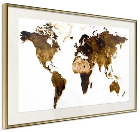 Poster  Our World  Cornice Quadri Cornice d'oro con passe-partout, Larghezza x Altezza Home decor 90x60