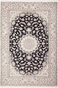 Nain Tappeto 290x200 Blu (Iran) Annodato A Mano