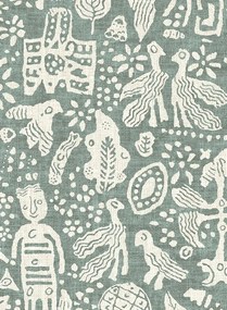 Lewis & Wood Carta da parati Minna Maze - Sage