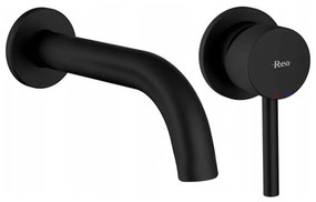 BAT-B0969 - Miscelatore per lavabo da incasso LUNGO nero opaco