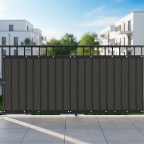 Telo Antisguardo Per Balcone Con Occhielli Rotolo 75x500 Cm Sangiorgio Antracite