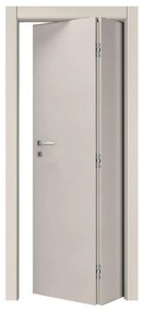 Porta interna pieghevole a libro asimmetrica Leda in legno colore beige, L 80 x H 210 cm, apertura a destra