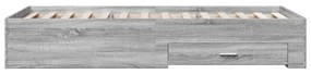 Giroletto cassetti grigio sonoma 75x190 cm legno multistrato