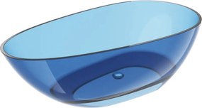 Mexen Glass denim vasca da bagno freestanding trasparente 170 x 85 cm, tappo cromato - 58061708507