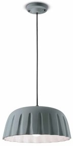 Ferroluce Decò  Madame Gres 1-light suspension  C2570 Grigio tele