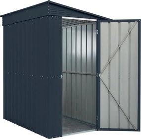 Casetta da giardino in acciaio grigio 1.2 x 1.8 m, spessore parete 0.3 mm, senza pavimento porta ad anta singola