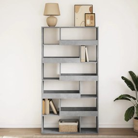 Libreria grigio cemento 100x33x187,5 cm in truciolato