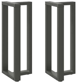 Gambe Tavolo Bar A T 2 Pz Antracite 40x35x(100-101) Cm Acciaio /
