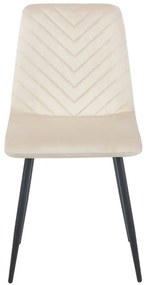 Sedia Kisa Balck Velluto - Beige