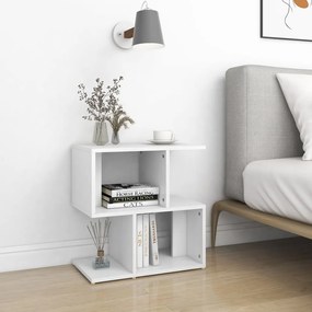 Comodini 2pz Bianchi 50x30x51,5 Cm İn Legno Multistrato /