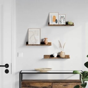 Set da 3 mensole da parete SHELFY marrone