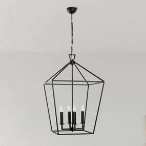 Opviq Lampadario Till 13251, nero, metallo, 4 luci