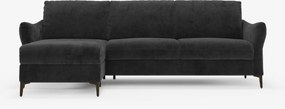 Dalia divano letto angolare con vano contenitore - materasso alto 18 cm in raffinato tessuto smacchiabile T30