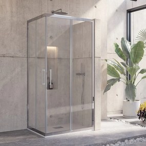 Box doccia in acciaio 100x90 cristallo 8mm KI1000 - KAMALU