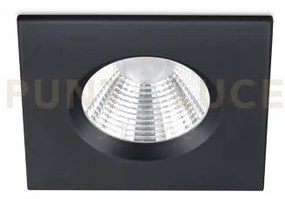 Zagros faretto da incasso led 5,5w 345lm, 3000k quadrato nero dimme...