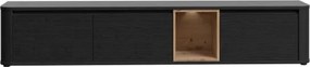Mobile TV Sospeso 3 Ante 215x40x40 Con Vano A Giorno Lehman Rovere Scuro
