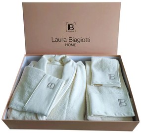 Completo bagno 3 pezzi in spugna Laura Biagiotti  Colore Panna