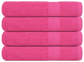 Asciugamani Per Sauna 4 Pz Rosa 80x200 Cm 360 G/m² 100% Cotone /