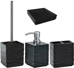 Set di accessori da bagno nero