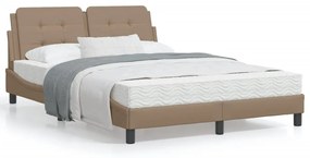 Letto con materasso cappuccino 160x200cm similpelle