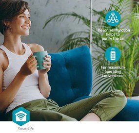 Nedis COOL116CWTW - Condizionatore 65W/230V Wi-Fi Tuya bianco + telecomando