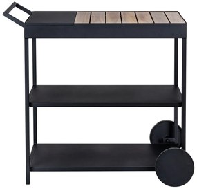 Tavolo da portata su rotelle con piano in acacia 40x80 cm Miro - Wenko