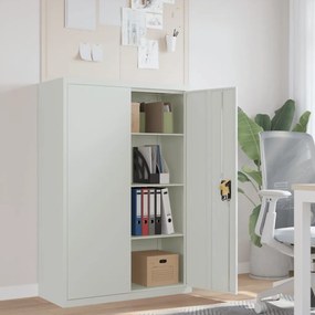 Armadio Per Ufficio 90x40x140 Cm İn Acciaio Grigio /