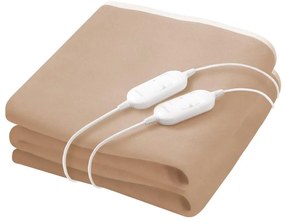 Sencor - Termocoperta elettrica per due persone 120W/230V 160x140 cm beige