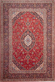 Kashan Tappeto 200x300 Rosso (Iran) Annodato A Mano