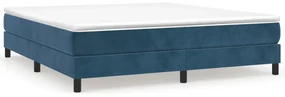 Giroletto a molle blu scuro 160x200 cm in velluto