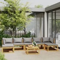 Set Divani da Giardino 8 pz con Cuscini in Massello di Acacia 3057630