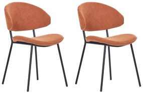 Set di 2 sedie tessuto arancione KIANA Beliani