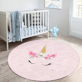Tappeto rosa per bambini ø 120 cm Comfort - Mila Home