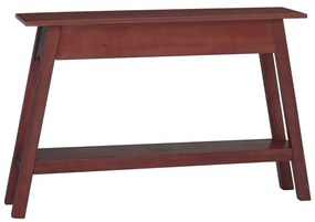 Tavolo consolle marrone 110x30x75cm in legno massello di mogano