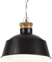 Lampada a Sospensione Industriale 32 cm Nera E27 320831