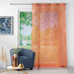 Tenda in voile arancione 140x280 cm Belflor - douceur d'intérieur