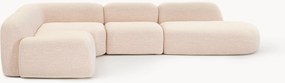 Divano angolare componibile XL in bouclé con chaise longue Wolke