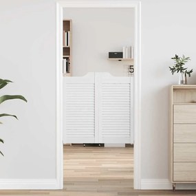Porte A Battente 2-paio Design A Lamelle Bianco 80x80 Cm /