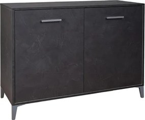 Madia in Legno 2 Ante 110x45 cm Drexa Antracite Spatolato