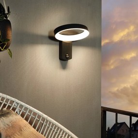 Applique LED design da esterno Pernate grigio IP44, con sensore di movimento luce bianco caldo 1250 lumen, EGLO