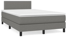 Giroletto A Molle Con Materasso Grigio Scuro 120x190cm Tessuto /
