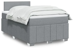 Giroletto A Molle Con Materasso Grigio Chiaro 120x200cm Tessuto /