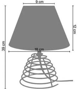 Tosel  Lampade d’ufficio lampada da comodino tondo metallo bianco avorio  Tosel