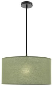 Lampadario verde con paralume in tessuto ø 40 cm Shanti – Candellux Lighting