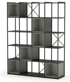 Libreria verde-nera 140x179 cm Anya - Marckeric