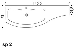 Lavabo a incasso rettangolare Jolly in resina bianco